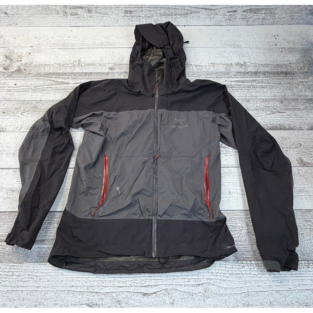 Arcteryx Mens Alpha SL Anorak Gore-Tex Jacket Black Grey Size Medium
